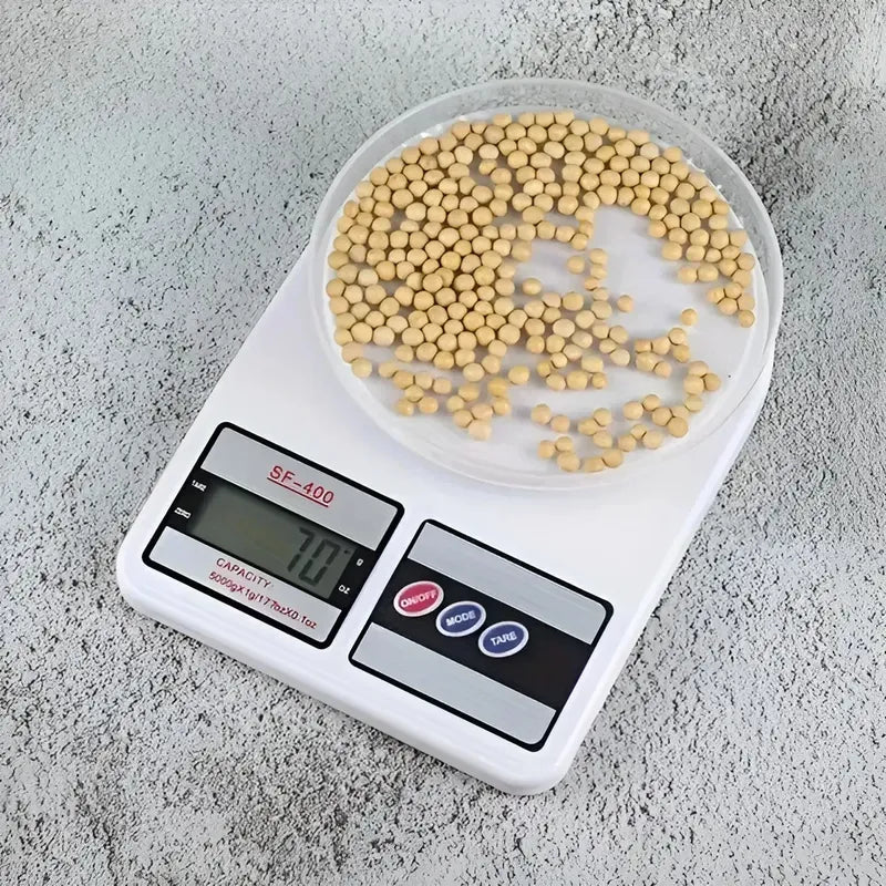 Balanza Pesa Digital Para Cocina Comercio 1g A 10kg Pesa Cocina Digital Pesas Para Cocina Balanza Digital Pesa Gramera... 10 Kg Blanco