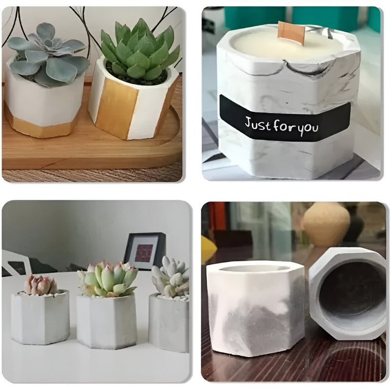 2 Moldes De Silicona Macetas Moldes Para Yeso Molde Maceta