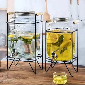 Dispensador De Jugos Con Atril Dispensadores De Bebidas 4l Plateado