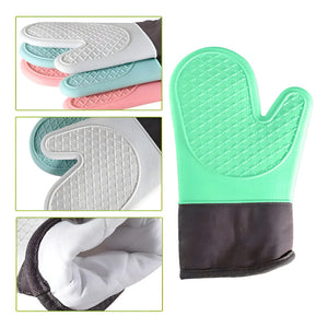 Guante Silicona Para Horno Toma Olla Guantes Cocina 27 Cm Color Verde Agua Guantes Silicona 27cm