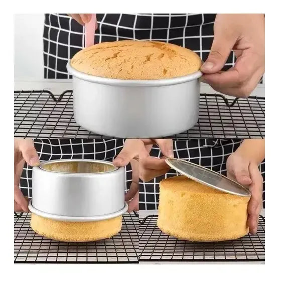 Moldes De Aluminio Para Tortas Molde Desmontable 20cm Molde De Aluminio Molde Redondo Desmontable 20cm Tarta Molde Desmontable Queque Molde Reposteria Desmontable 20x8cm Pastel Pasteleriuscl Gris