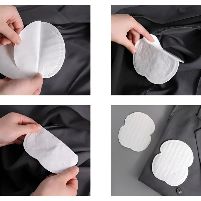 50 Parches Protectores Piel Antitranspirantes Axilas Poleras Blanco