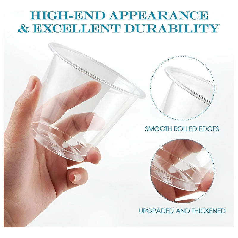 300 Vasos Plasticos Vaso Pequeño Vasos Desechables 148ml 5oz Transparente