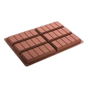 Moldes De Chocolate Rectangular Tableta Barra De Silicona 6 Bar Color Marrón Pasteleriacl