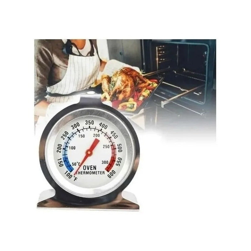 Termometro Para Horno Indicador Temperatura Cocina Acero Plateado