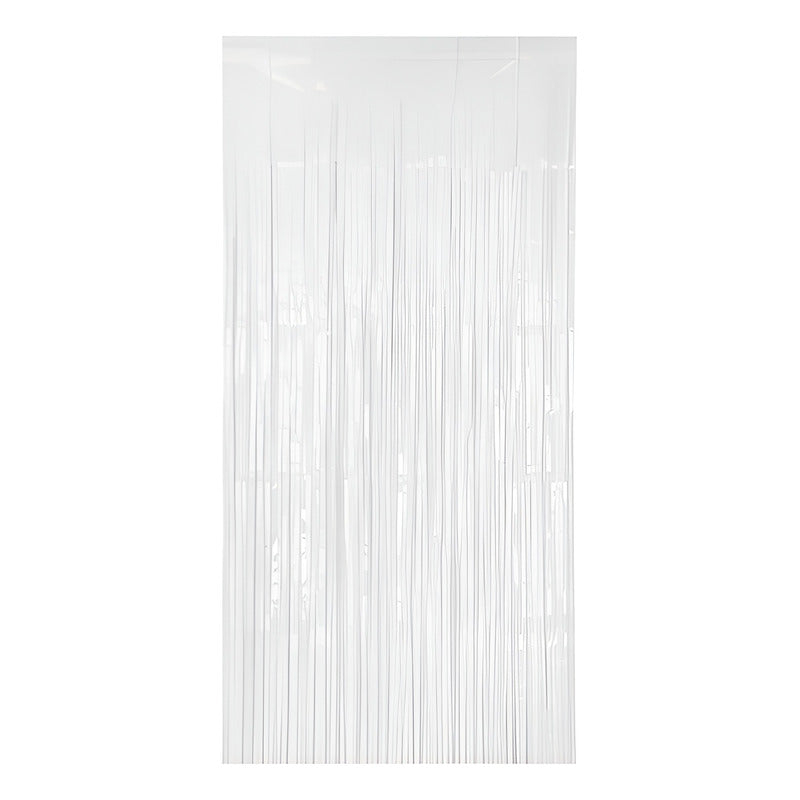 Guirnalda Cortina Metálicas Cortina De Cumpleaño Blanco 2x1m