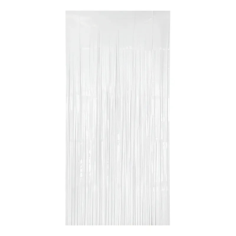 Guirnalda Cortina Metálicas Cortina De Cumpleaño Blanco 2x1m Blanco 101067