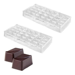 2 Moldes Chocolate Moldes De Chocolate Policarbonato Rectang Gris 014