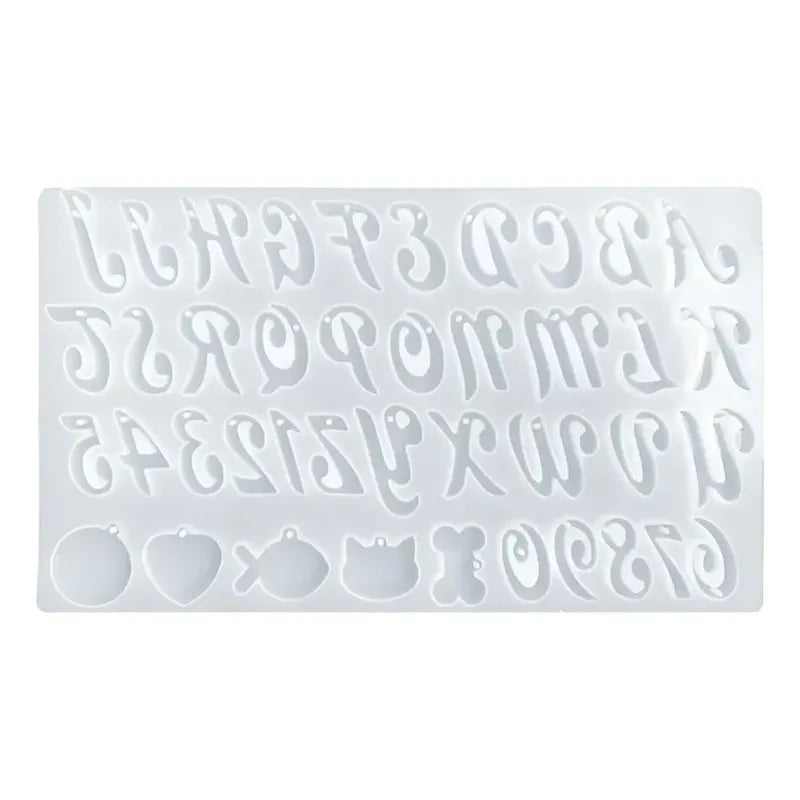 Molde Silicona Moldes Resina Letra Molde De Silicona 41cavid Transparente