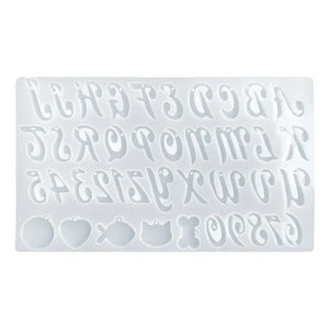 Molde Silicona Moldes Resina Letra Molde De Silicona 41cavid Transparente