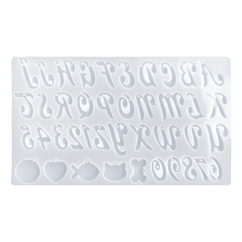 X2 Molde Silicona Moldes Resina Letra Molde De Silicona 41 Transparente 41 Cavid