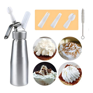 Sifon De Crema Batida Sifon Crema Chantilly Sifon Cocina Crema Para Decoración Pulverizador De Crema Para Postres Batidor De Crema Sifón Espuma Crema Chantilly Sifon Dispensador Pasteleriuscl