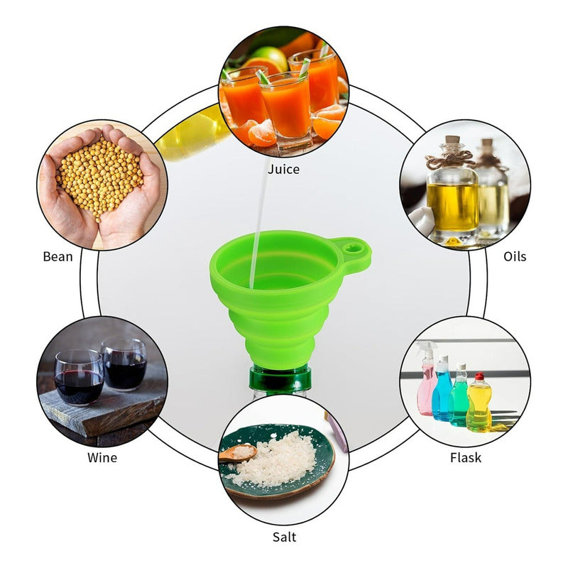 Embudo Plastico Embudo De Silicona Plegable Embudo Multiuso