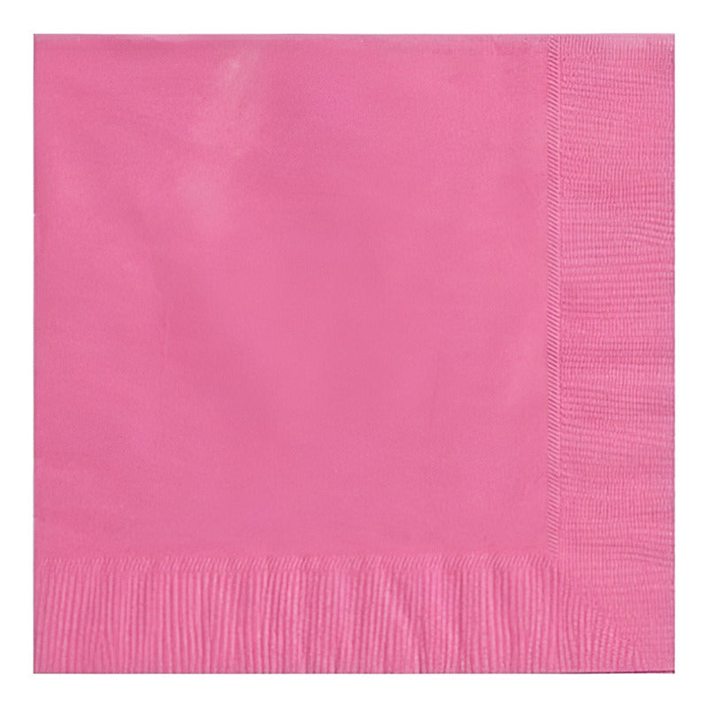 Set Cumpleaños Servilletas Vasos Platos Desechables 20 P/p Rosa