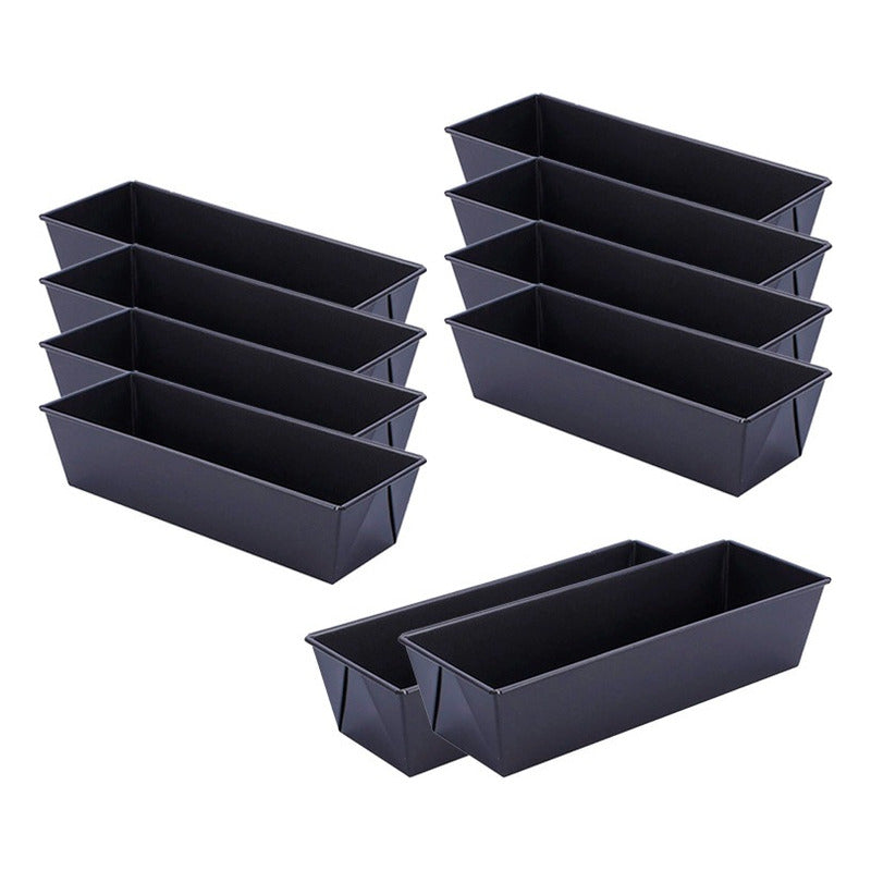 Pack X10 Molde Pan Molde Para Pan De Molde Rectangular 30cm Gris