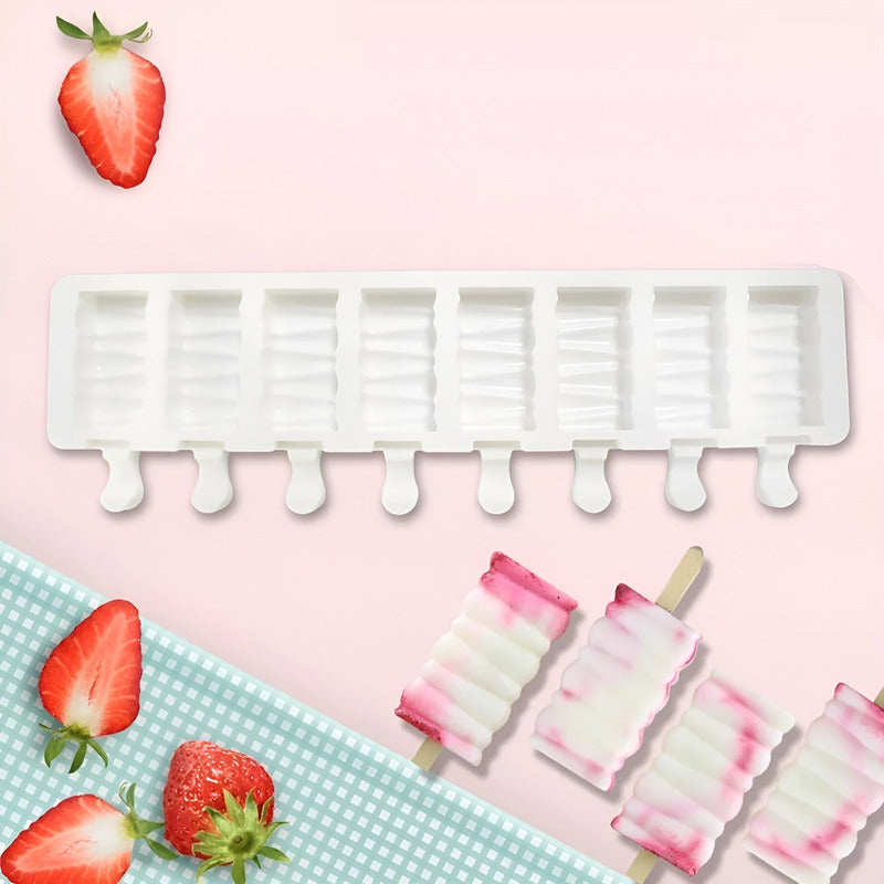 Moldes De Silicona Para Helados Molde Paletas Helado 8c 446 Blanco