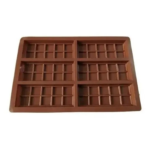 Moldes De Chocolate Moldes Barra De Chocolate Silicona 6066 Molde Para Barras De Proteína Cavidades Rectangulares Medianas Molde Antiadherente Para Hornear Bandeja Rectangular Pasteleriuscl Marrón
