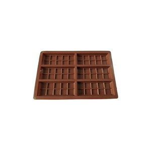 Molde De Silicona Rectangular 6 Unidades Para Tableta Barra De Chocolate Color Marrón Pastelería Cl