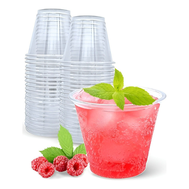 50 Vaso Plastico Vasos Desechables Vaso Pequeño 5oz 148ml Transparente