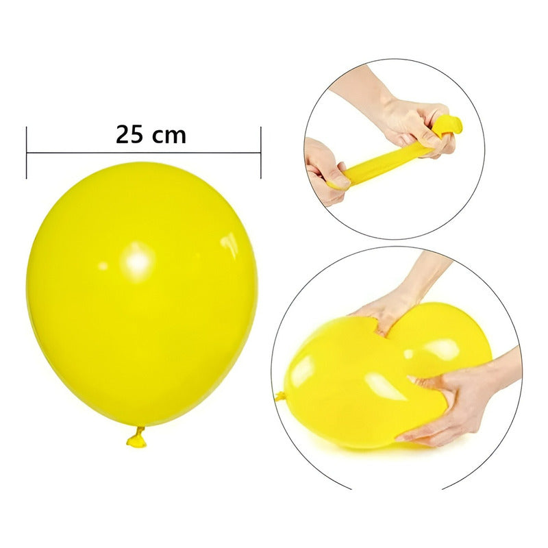 Pack X50 Globos Cumpleaños Decoracion Globos Cotillon Fiesta Amarillo Globos De Cumpleaños