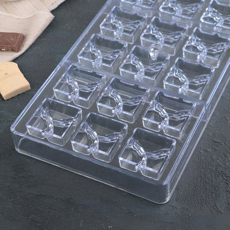 Moldes Para Chocolate Policarbonato Moldes Para Bombones 18c Transparente/ Molde Policarbonato Cuadrado