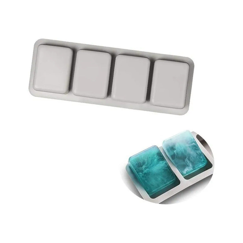 Moldes Silicona Molde De Silicona De Jabon Molde Jabon 4cavi Moldes De Silicona Loción De Bombas De Baño Para Hacer Jabón Moldes De Silicona Jabon Silicona Molde De Jabon Cuadrado Pasteleriuscl Gris