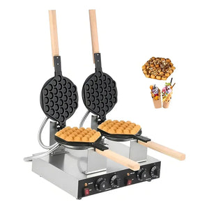 Waflera Doble Wuafleras Wafleras Con Formas Waffles Burbuja Maquina Para Hacer Waffles Maquina De Waffles Guaflera Electrica Antiadherente Wuaffle Burbuja Máquina Comercial De Wafles Pasteleriuscl