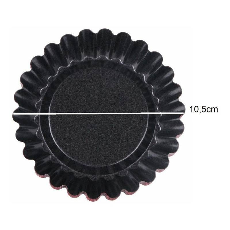 Pack 12 Moldes De Tartaleta Molde Tarta Individual Fija 10,5