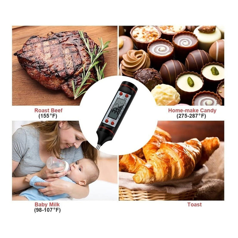 Set Balanza Digital Pesa Cocina Digital + Termometro Digital Blanco 5 Kg