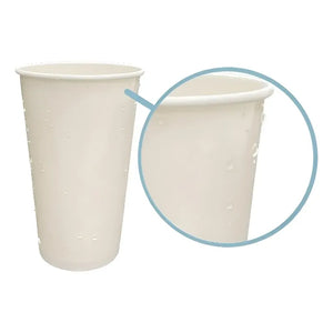 50 Vasos Polipapel Vasos Plasticos Desechables C/tapa 20 Oz Blanco