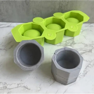 X2 Moldes De Silicona Maceta Molde Para Yeso Molde Para Vela Moldes Reutilizables De Yeso De Arcilla De Hormigón Para Macetas Caseras Para Suculentas Decoración Duradera Del Hogar Pasteleriuscl