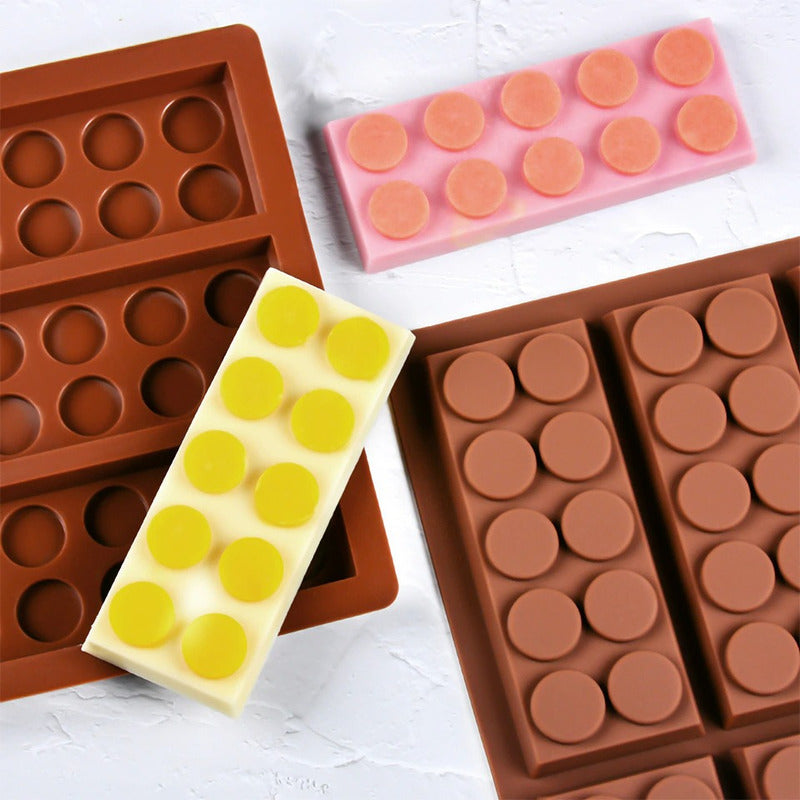 Moldes De Chocolate Moldes Bloque Chocolate Silicona Apilabl - Marrón