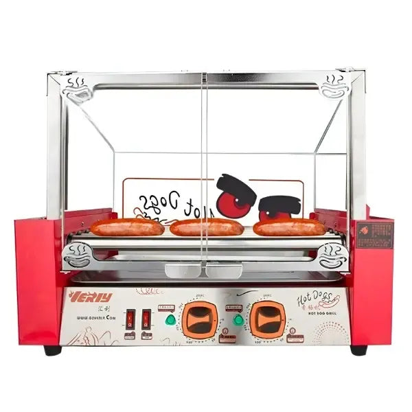 Parrilla Hot Dog Rostizador Vienesas Calentador Pan 7 Roller Máquina Eléctrica Acero Inoxidable Uso Comercial Rostizador Eléctrico Calentador De Pan Hot Dog Rostizador Vienesas Eléctrico Pasteleriuscl