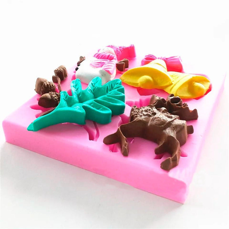 Molde De Silicona Molde Campanas Molde Fondant Reno Bellota  Rosa 2305