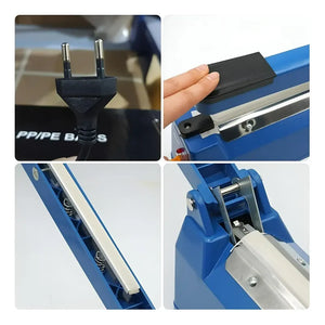 Sellador De Bolsas Selladora Termica Selladora Plastico 20cm Azul