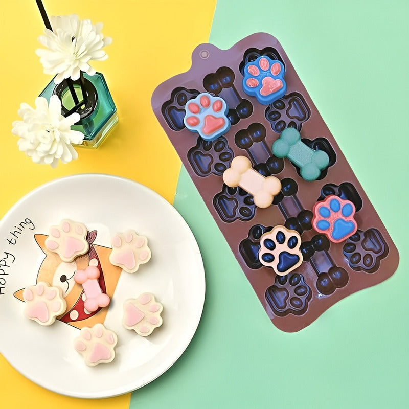 Set 2 Moldes Reposteria Molde Silicona Molde Helados Mascota Multicolor/ Moldes De Chocolate / Molde Mascotas