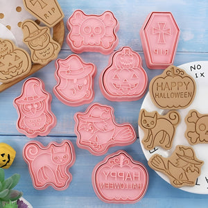 Pack X8 Molde Galleta Cortadores De Galletas De Halloween