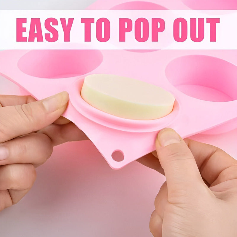Molde De Silicona Cheesecake Molde Jabon Molde 6cavid Redond Multicolor