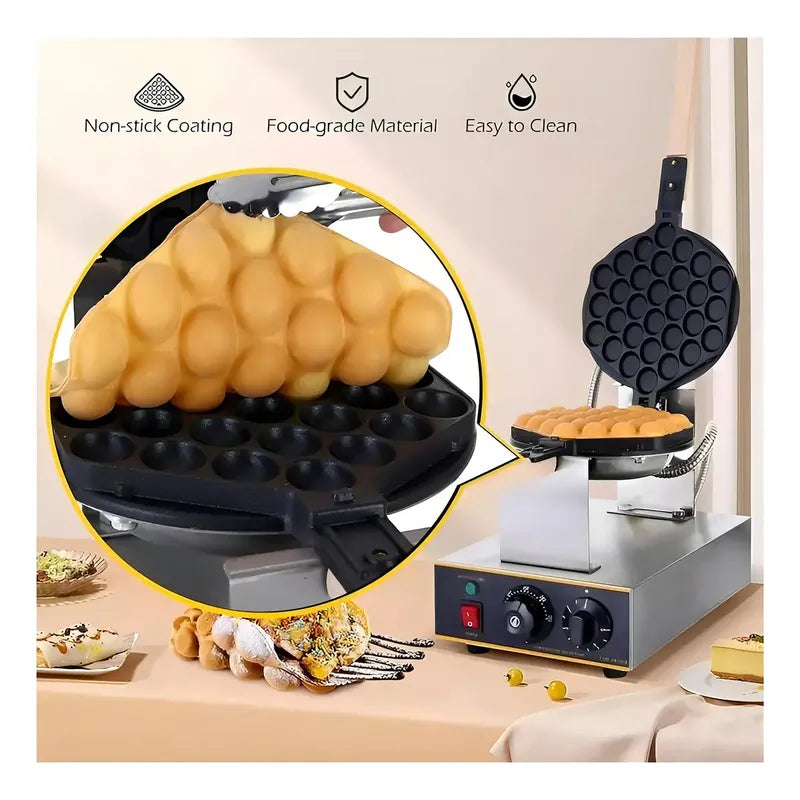 Maquina Para Waffles Wafleras Con Formas Waffle Burbuja Wafleras Con Formas Waffles Burbuja Maquina Para Hacer Waffles Maquina De Waffles Guaflera Electrica Antiadherente Wuaffle Burbuja Pasteleriuscl