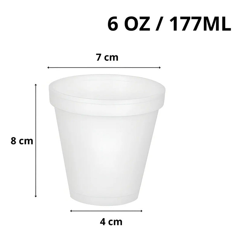 X25 Vasos Desechables Vasos Plumavit Termico Vaso 6oz/177ml Bebidas Calientes Vasos De Plumavit Para Café Desechables Vaso Térmicos Resistentes Vasos Desechables Café Bebidas Pasteleriuscl