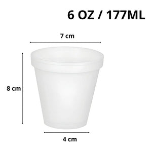X25 Vasos Desechables Vasos Plumavit Termico Vaso 6oz/177ml Bebidas Calientes Vasos De Plumavit Para Café Desechables Vaso Térmicos Resistentes Vasos Desechables Café Bebidas Pasteleriuscl