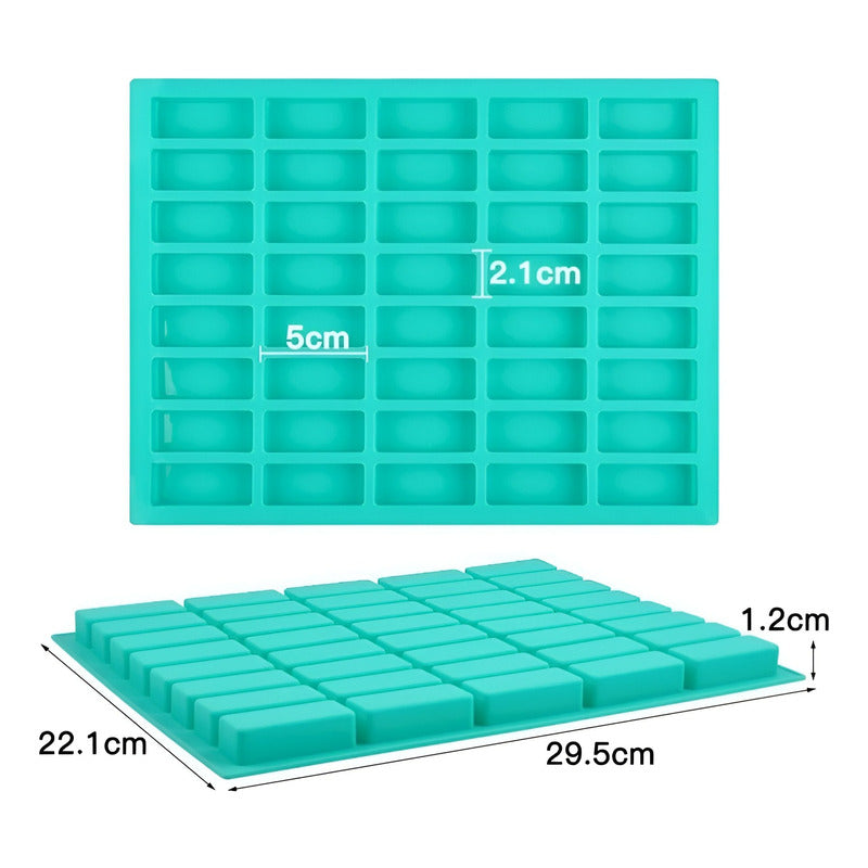 Pack X4 Moldes Silicona Barra Moldes Hielo Molde Jabon 40