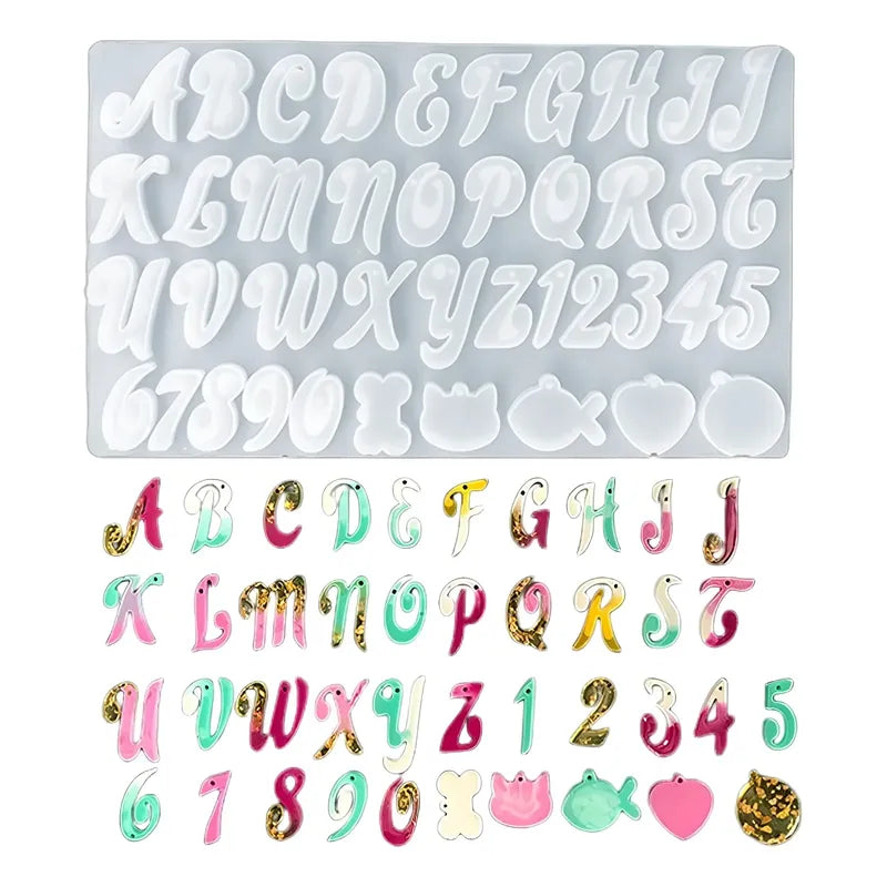 Molde Silicona Moldes Resina Letra Molde De Silicona 41cavid Transparente 41 Cavid