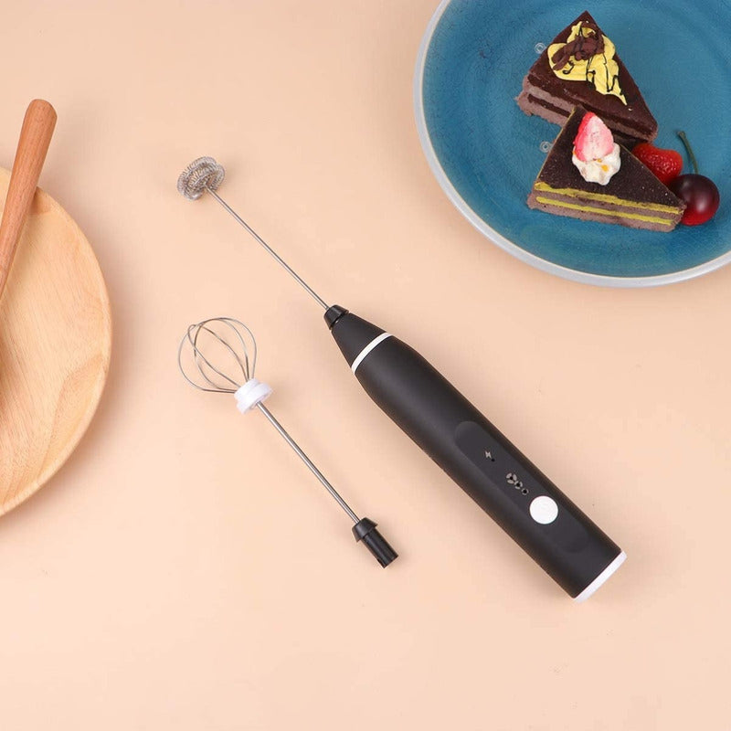 Batidora Electrica Batidora De Mano Espumador Batidoras W-36 Negro