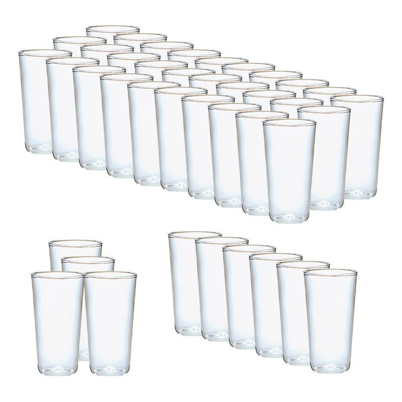 40 Set Vasos Desechables Vaso Plastico Vasos Acrilicos 300ml X40 Transparente 300ml