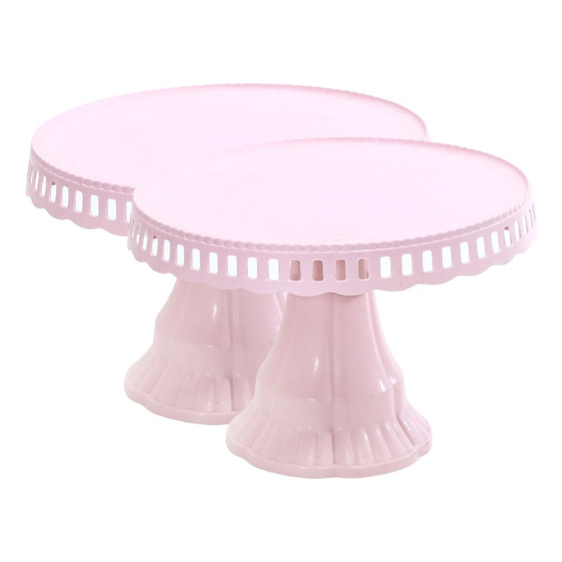 Pack X2 Base De Torta Base Torta Base Plato Porta Torta 32cm Rosa