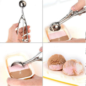 Pack 2 Cucharas De Helado Para Hacer Bolas De Helado 5cm Y 6cm Pasteleria