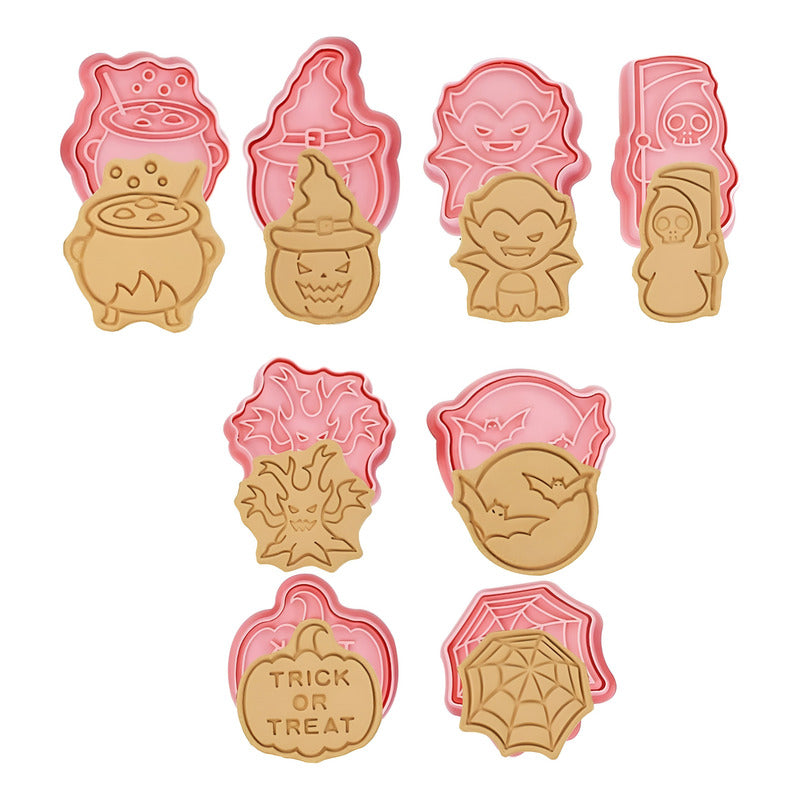 8 Moldes Para Galletas Cortadores De Galletas De Halloween Rosa