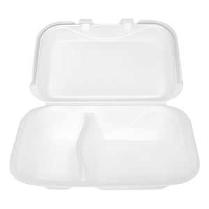 100 Bandeja Plumavit Bandejas Para Servir C/ Division 22cm