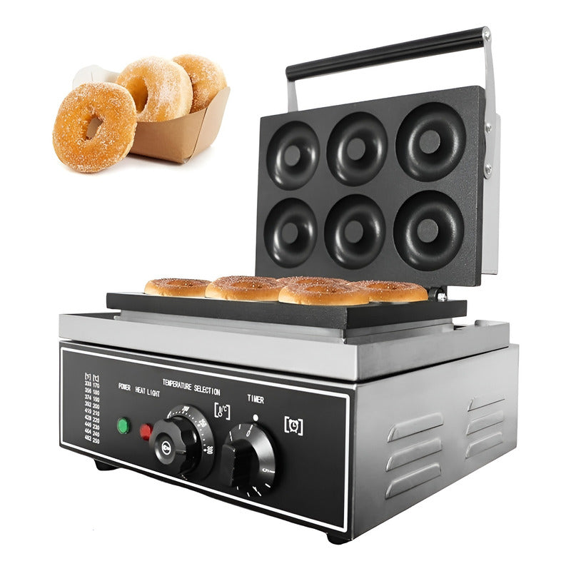 Maquina Mini Donuts Maquina De Donuts Maquina 6 Donas 1550w Plateado